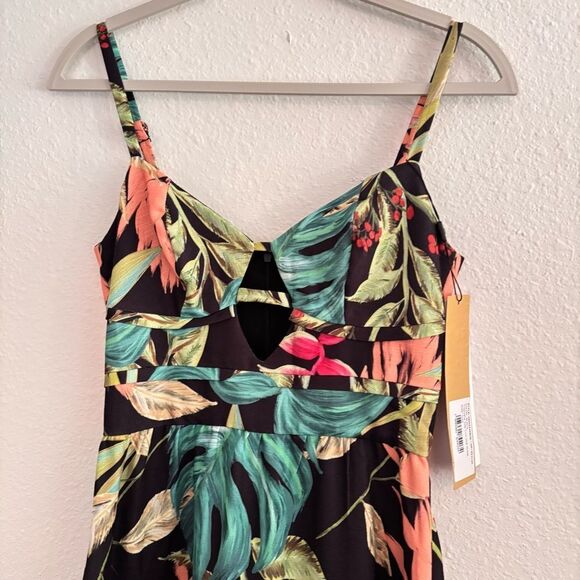 NWT PatBO Tropicalia Jute Trim Midi Dress Size 0 - Picture 2 of 7